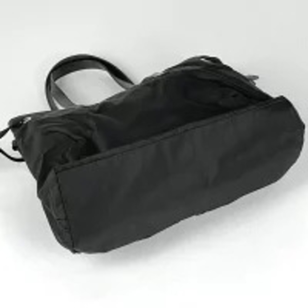 Prada Bag Tessuto Nero Shoulder Tote Black Plate Crossbody Black